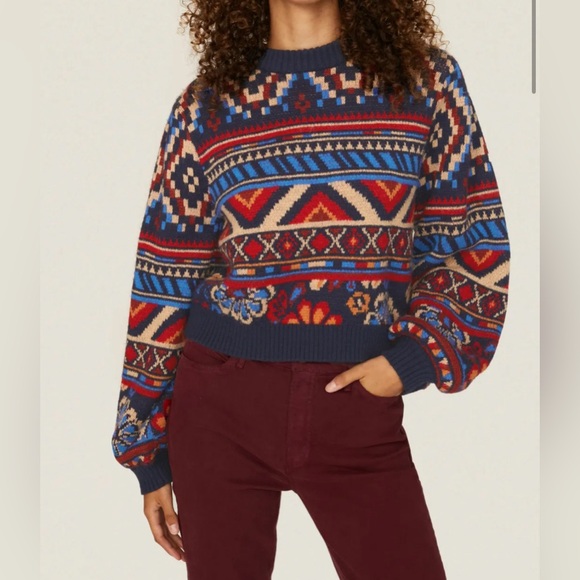 FARM Rio Multicolor Patterned Sweater - Picture 1 of 9